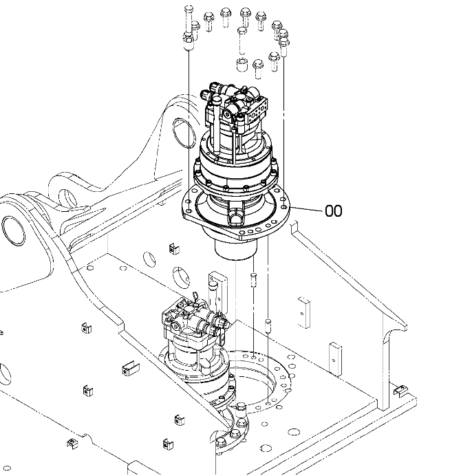 Dispositivo di rotazione Hitachi ZX490LC-5A YB60000926 9301113